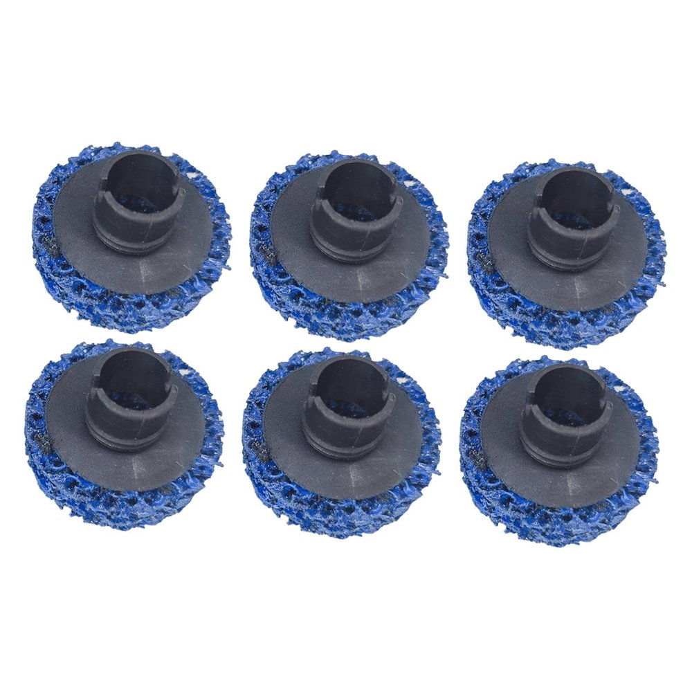 FJMQHU 6x Brake Hub Cleaning Discs Sanding Discs Wheel Hub Care Accessory Stud Cleaning Wheel Rust Removal Tool for Rotor, Blue