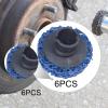 FJMQHU 6x Brake Hub Cleaning Discs Sanding Discs Wheel Hub Care Accessory Stud Cleaning Wheel Rust Removal Tool for Rotor, Blue view 3