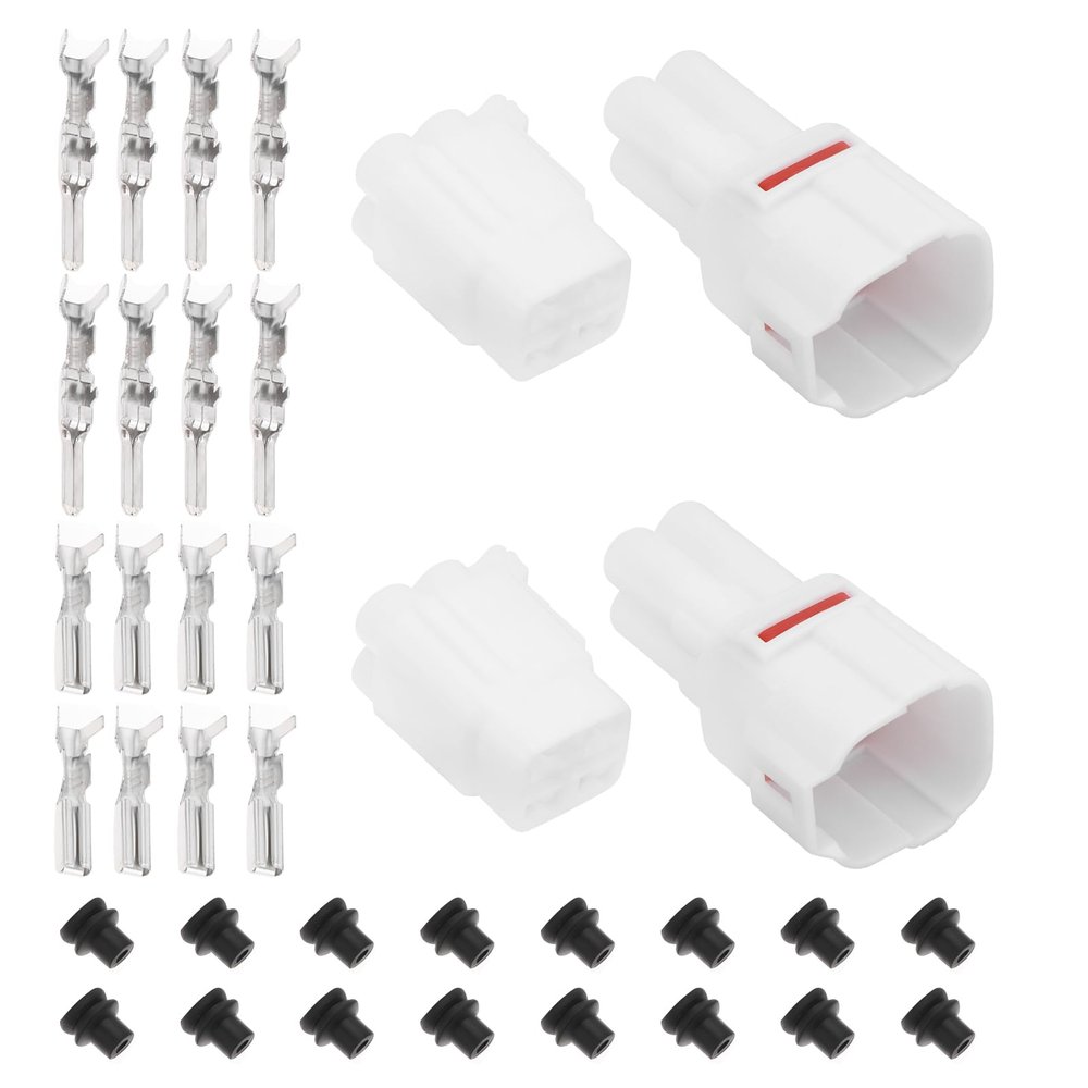 OTOTEC 2 Sets 4-Pin Connector Plug Repair Kits 6188-0004, 6180-4771 Compatible with Sumitomo MT090 Automotive Motorcycle