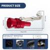 2PCS Car Turbo Whistle, Aluminum Car Turbo Sound Simulator, Exhaust Muffler Pipe Whistle, Turbo Sound Whistle Exhaust Muffler, Universal Modification Accessories for Most Cars (Red, M) view 2