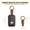 FT FUNTOR for Mazda Key Fob Cover,Leather Key Cover with 4 Buttons,Compatible with Mazda 3/6/3 Hatchback/CX-5/CX-6/CX-9/CX30/CX-50/CX-70/CX-90 with Keychain (Black-Red Line) view 2