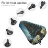 Christmas with Cartoon Tree Bike Seat Rain Cover Waterproof Dustproof Bikes Saddle Cushion Soft Bicycle Seat Pad Covers with Drawstring for Men Women view 3