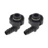 Motoforti 23/64" Fuel Line Quick Connector ID Hose for 15/32" SAE Male Connector Female to Barb 90 Degree Quick Adapter Seal Fittings Plastic 2Pcs view 1