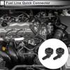 Motoforti 23/64" Fuel Line Quick Connector ID Hose for 15/32" SAE Male Connector Female to Barb 90 Degree Quick Adapter Seal Fittings Plastic 2Pcs view 2