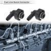 Motoforti 23/64" Fuel Line Quick Connector ID Hose for 15/32" SAE Male Connector Female to Barb 90 Degree Quick Adapter Seal Fittings Plastic 2Pcs view 3