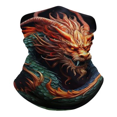 Balaclava Chinese Dragon Bandana Summer Face Mask Cooling Neck Gaiter UV Protection & Breathable Ski Mask Scarf Fishing Face Cover for Sun Protection for Women Men