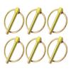 PDETVEO 6PCS 6mm(1/4") Lynch Pin Assortment Kit with Ring, for Farm Tractors, Trailers, Trucks, Lawn Mowers & Equipment Attachments view 1