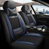 JBNCRYGD Seat Covers Full Set - Leather and Ice Silk Breathable Front and Rear Seat Covers for Women Men, Luxury Car Cushions,C view 1