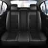 JBNCRYGD Seat Covers Full Set - Leather and Ice Silk Breathable Front and Rear Seat Covers for Women Men, Luxury Car Cushions,C view 2