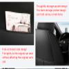 JBNCRYGD Seat Covers Full Set - Leather and Ice Silk Breathable Front and Rear Seat Covers for Women Men, Luxury Car Cushions,C view 4