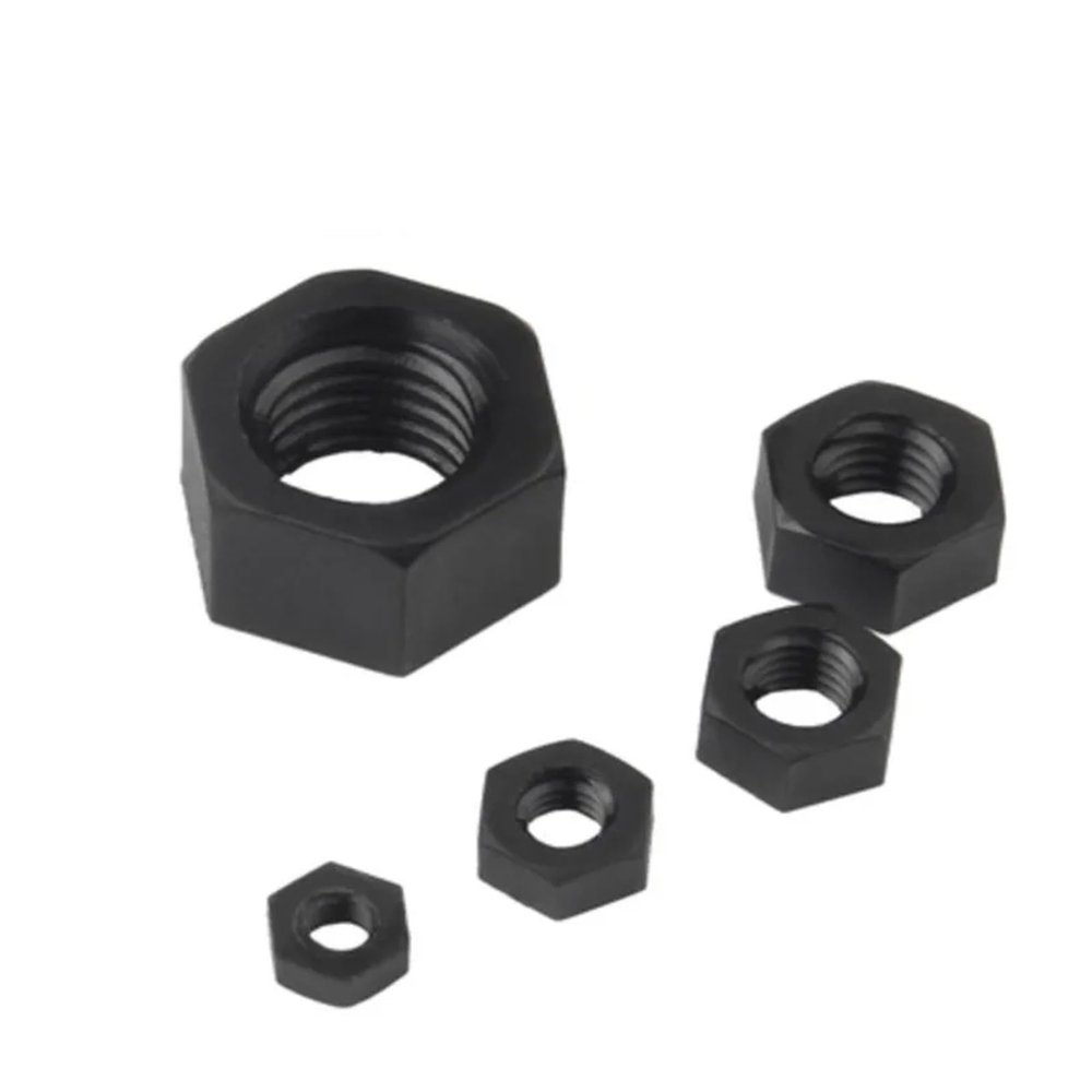 XAOLIUZi 2-100PCS M2 M2.5 M3 M4 M5 M6 M8 M10 M12 M14 M16 M18 M20 White and Black Nylon Plastic Hex Nut Nuts(Black,M14 5pcs)