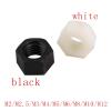 XAOLIUZi 2-100PCS M2 M2.5 M3 M4 M5 M6 M8 M10 M12 M14 M16 M18 M20 White and Black Nylon Plastic Hex Nut Nuts(Black,M14 5pcs) view 3