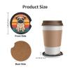 Neukim 2 Pack Retro Pug Ombre Sunset Car Cup Holder Coasters, 2.56 Inch Anti Slip Ceramic Absorbent Coaster with Cork Base and Finger Notch Car Accessories Interior for Women & Men view 3