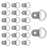 YTFRL 20PCS Small Steel D-Ring Tie Downs, Heavy Duty D Ring Tie Downs Strap Anchor Lashing Rings, Steel Tie-Down Hooks for Loads on Case Truck Cargo Trailers RV Boats, Car Accessories (Silver) view 1