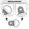 YTFRL 20PCS Small Steel D-Ring Tie Downs, Heavy Duty D Ring Tie Downs Strap Anchor Lashing Rings, Steel Tie-Down Hooks for Loads on Case Truck Cargo Trailers RV Boats, Car Accessories (Silver) view 3