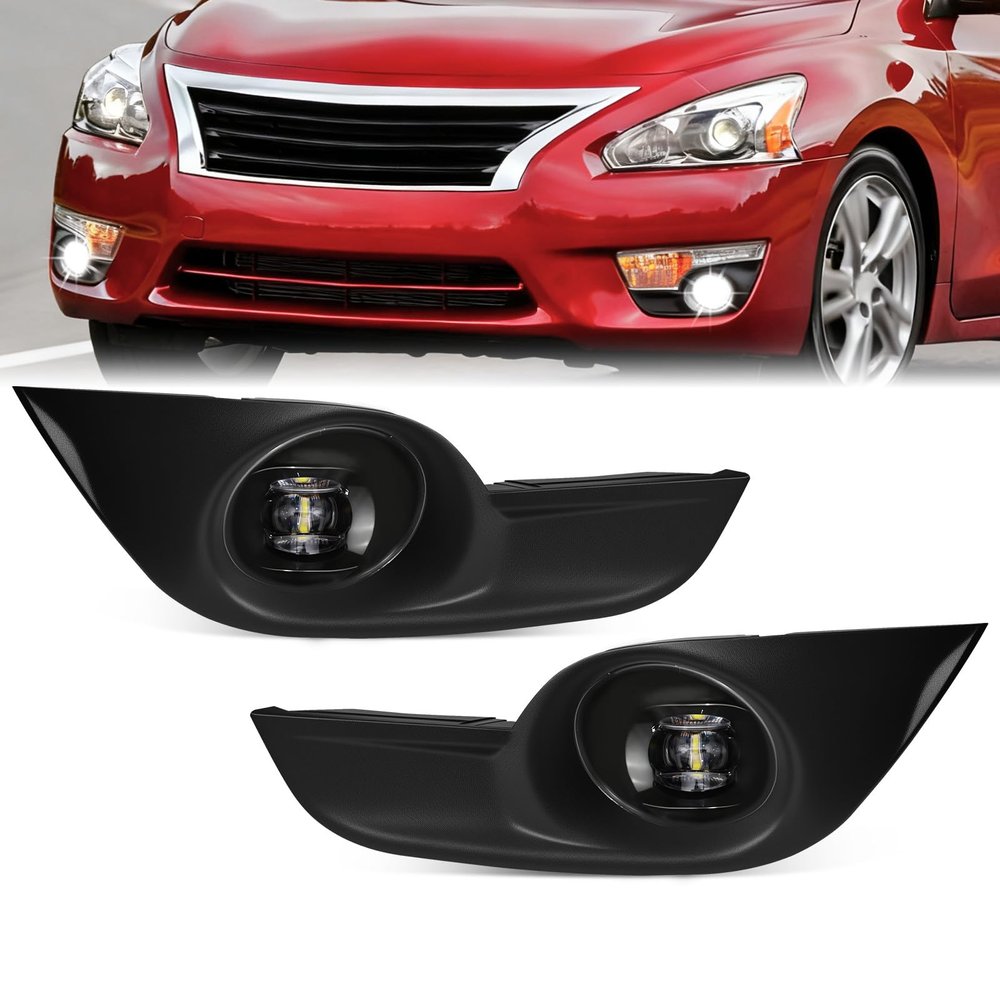 OKSIWA LED Fog Lights For 2013-2015 Nissan Altima Sedan,One Pair,Clear Lens