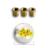 W-POWER Universal 54mm Crystal Round Ball with Real Flowers Unique Manual Car Gear Stick Head Shift Knob, 5 6 Speed Fit Most Manual Automatic Vehicles Trucks with 3 Adapters (Yellow) view 4
