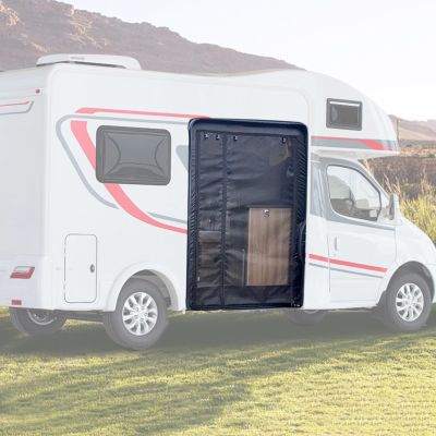 WPJBDS Van Bug Screen for RV and Other Campervans,Self-Closing Magnetic Sliding Door Van Screen Mesh Curtains Mosquito Net with Zipper,Easy to Install and Remove(Size:L: 133x180cm/53.3x70.8inch)