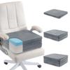 MABOZOO Height Adjustable Chair Cushions, 6 Inch Thick Office Chair Booster Seat Cushion to Raise Height, Extra Thick Seat Pad for Wheelchair, Home, Office, Car (Gray) view 1