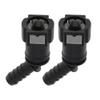 HOPESPANNER 25/64" Fuel Line Quick Connector ID Hose for 25/64" SAE Male Connector 45 Degree Elbow Connector Seal Fittings Plastic Black Gray 2Pcs view 1