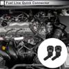 HOPESPANNER 25/64" Fuel Line Quick Connector ID Hose for 25/64" SAE Male Connector 45 Degree Elbow Connector Seal Fittings Plastic Black Gray 2Pcs view 2