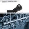 HOPESPANNER 25/64" Fuel Line Quick Connector ID Hose for 25/64" SAE Male Connector 45 Degree Elbow Connector Seal Fittings Plastic Black Gray 2Pcs view 3
