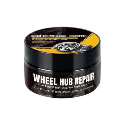 Tire Rim Polisher Glossy Wheel Shine Cleaner, Scratch Free Detail Wax | Auto Hub Brightening Paste, Durable Finish Compound for Rv, Car, Truck, ATV, Motorcycle, Marine Wheels and Outdoor Uses