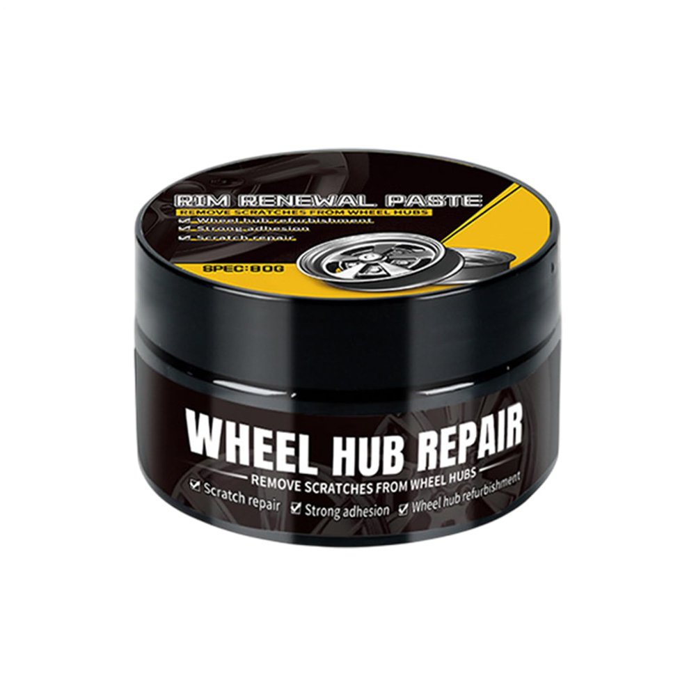 Tire Rim Polisher Glossy Wheel Shine Cleaner, Scratch Free Detail Wax | Auto Hub Brightening Paste, Durable Finish Compound for Rv, Car, Truck, ATV, Motorcycle, Marine Wheels and Outdoor Uses