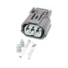 automotive wire connectors 1/5/10 Pcs 3 Pin 6189-0968 Automobile Day Running Lights Headlights Wire Cable Socket Connector Car maintenance(Female with Pin,5pcs) view 1