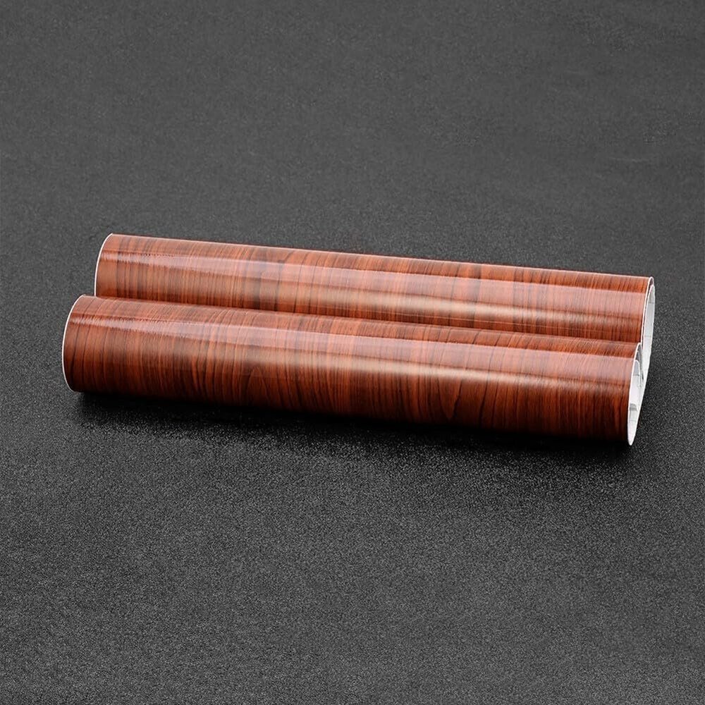 Startbuymore Car Interior Wood Grain Vinyl Wrap Film Waterproof DIY Decorative Sticker Self-Adhesive Dashboard Trim 100X30cm with High Gloss Finish