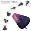 Deer Silhouette Bike Seat Rain Cover Waterproof Dustproof Bikes Saddle Cushion Soft Bicycle Seat Pad Covers with Drawstring for Men Women view 3