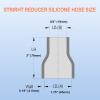 I33T Automotive Silicone Tubing, ID 3/4" to 1.75" (19mm-45mm) Straight Reducer, 3"(76mm) Leg Length, 3-Ply High Performance Coupler, Universal Automotive Pure Silicone Hose (Black) view 2