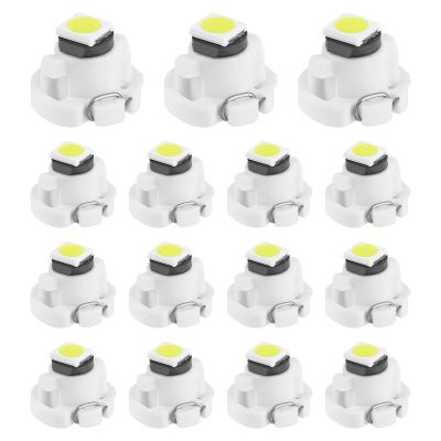 TNJPSEK 15 Pack T3 LED Dash Bulbs, 8mm Base 3030 SMD LED Instrument Cluster Light Replacement for Automotive HVAC AC Heater Panel Gauge Shift Indicator Map Dome (White Light)