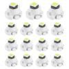 TNJPSEK 15 Pack T3 LED Dash Bulbs, 8mm Base 3030 SMD LED Instrument Cluster Light Replacement for Automotive HVAC AC Heater Panel Gauge Shift Indicator Map Dome (White Light) view 1