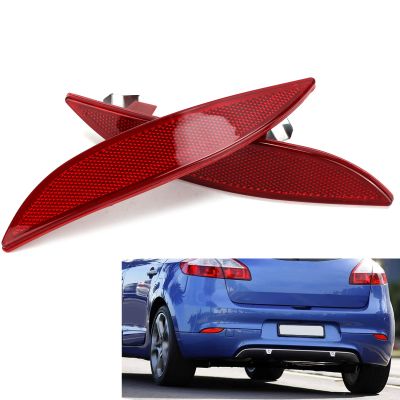 Tyenaza 1 Pair Rear Bumper Reflectors, 265650004R Replacement Megane III Fluence Rear Reflective Lens, for Hatchback Grandtour Safety Warning Light
