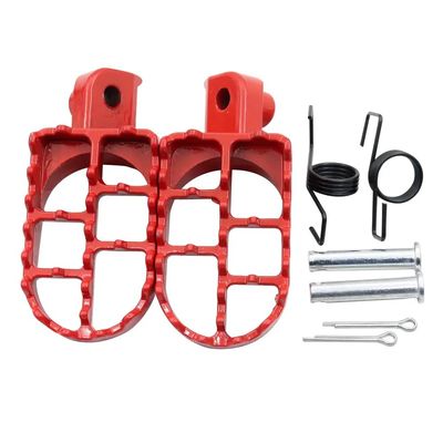 Foot Pegs Pedals Set Compatible with TW200 PW50 PW80 CRF50 CRF70 CRF80 CRF100 XR50 XR70 Dirt Bike Pit Bike SSR Footrests Footpegs(Red)