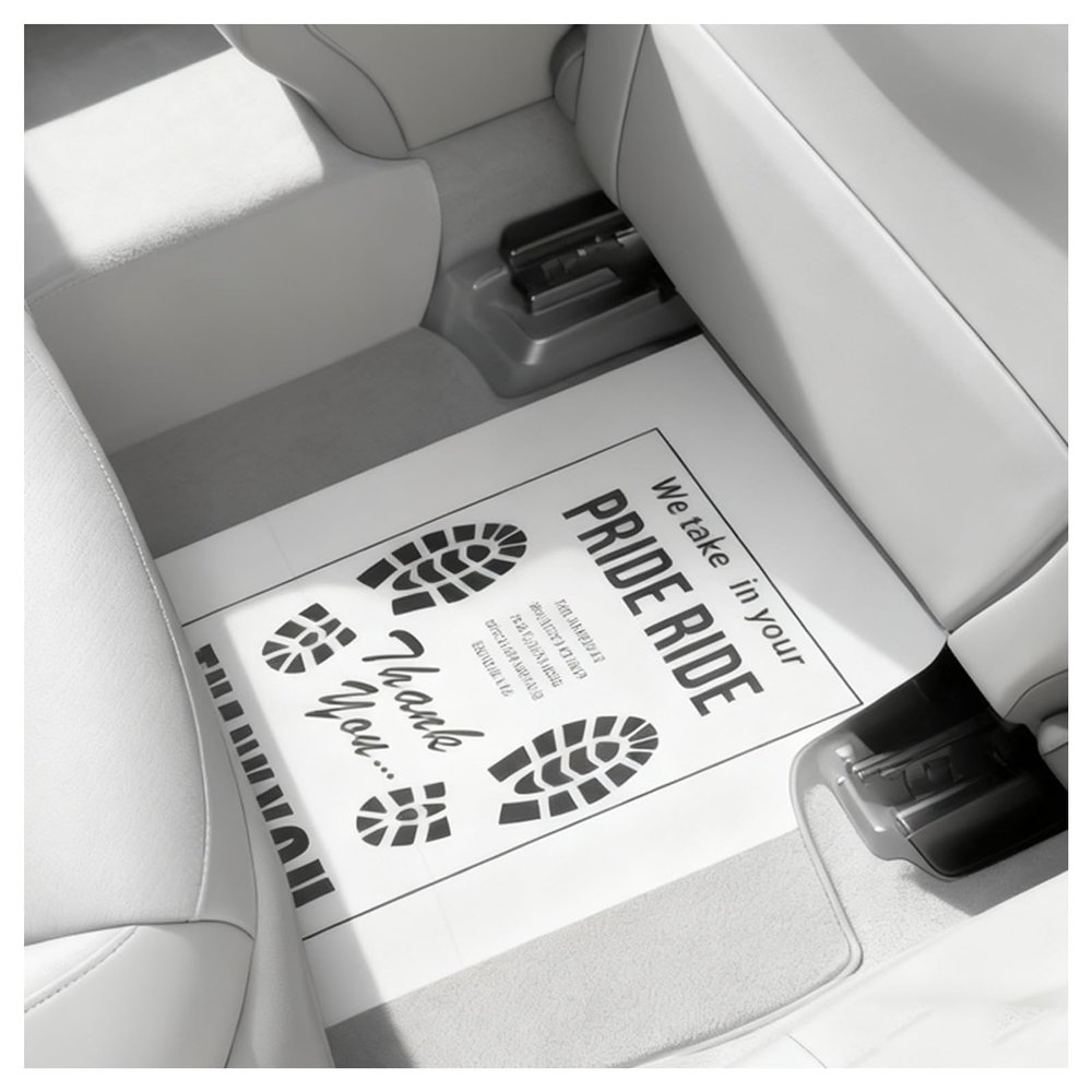 12PCS Paper Floor Mats for Cars,Disposable Floor Mats for Cars Used to Protecting Original Carpet from Soil Contact with Patterned Design,Foldable Paper Car Floors Mat