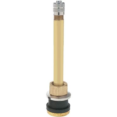 Premium Service Ascot TR571 3-3/8" Brass Clamp-in Tubeless Tire Truck Valve Stem (1)