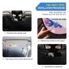QwThum Pink Bluebonnet Polka Dots and Rainbows Windshield Sunshade Cover Foldable Durable Reflective Sun Visor for Car Truck Vans Prevent UV Rays Sun Heat Protection Car Interior Accessories Funny 57x view 2