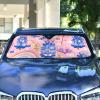 QwThum Pink Bluebonnet Polka Dots and Rainbows Windshield Sunshade Cover Foldable Durable Reflective Sun Visor for Car Truck Vans Prevent UV Rays Sun Heat Protection Car Interior Accessories Funny 57x view 4