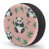 Yeahhhlife RV Spare Tire Cover, Waterproof Dust-Proof Car Wheel Covers for SUV, Truck, Camper, Travel Trailer Accessories 15 Inch, Cartoon Panda Bamboo view 2