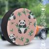 Yeahhhlife RV Spare Tire Cover, Waterproof Dust-Proof Car Wheel Covers for SUV, Truck, Camper, Travel Trailer Accessories 15 Inch, Cartoon Panda Bamboo view 3