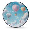 Yeahhhlife RV Spare Tire Cover, Waterproof Dust-Proof Car Wheel Covers for SUV, Truck, Camper, Travel Trailer Accessories 15 Inch, Hand Drawn Clouds and Hot Air Balloon view 1