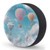 Yeahhhlife RV Spare Tire Cover, Waterproof Dust-Proof Car Wheel Covers for SUV, Truck, Camper, Travel Trailer Accessories 15 Inch, Hand Drawn Clouds and Hot Air Balloon view 2