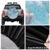 Yeahhhlife RV Spare Tire Cover, Waterproof Dust-Proof Car Wheel Covers for SUV, Truck, Camper, Travel Trailer Accessories 15 Inch, Hand Drawn Clouds and Hot Air Balloon view 4