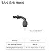 2PCS/PACK 6AN 90 Degree Push Lock Barb Type Hose Fittings End For 3/8 Rubber Fuel Line Oil Fuel Cooler Kits Hose Adaptor Aluminum Alloy view 2