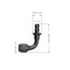 2PCS/PACK 6AN 90 Degree Push Lock Barb Type Hose Fittings End For 3/8 Rubber Fuel Line Oil Fuel Cooler Kits Hose Adaptor Aluminum Alloy view 3