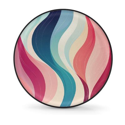 Yeahhhlife Modern Abstract Stripes Spare Tire Cover, Travel Trailer Camper Truck SUV Waterproof Wheel Cover, Sun Rain Snow Protector 14"