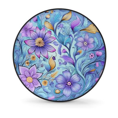 Yeahhhlife Colorful Floral Spare Tire Cover, Travel Trailer Camper Truck SUV Waterproof Wheel Cover, Sun Rain Snow Protector 14"