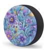 Yeahhhlife Colorful Floral Spare Tire Cover, Travel Trailer Camper Truck SUV Waterproof Wheel Cover, Sun Rain Snow Protector 14" view 2